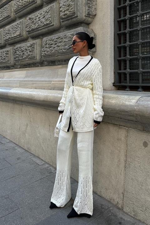 Selvia Ajurlu Biyeli Pantolon Takım 9957