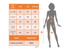 Kadın Yüksek Bel Yan şerit Deri Detay Fermuarlı Dalgıç Tayt