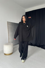 Vizon Klasik Fitilli Kazak Ve Pantolon Takım