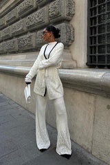 Selvia Ajurlu Biyeli Pantolon Takım 9957