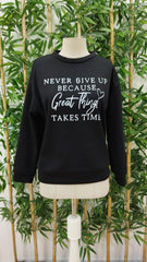 Kadın Uzun Kollu Yuvarlak Yaka Iki Iplik şardonlu Bluz