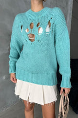 Midred Cut Out Triko Kazak 1200-09