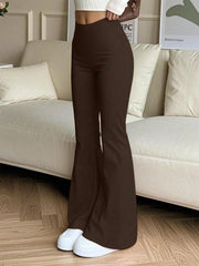 Kadın Yüksek Bel Ispanyol Paçalı Pantolon Tayt