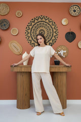 Oranj T-Shirt Ve Pantolon Takım