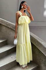 Etek Ucu Brode Nakışlı Boyundan Bağlamalı Elbise 2881