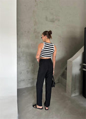 BEL LASTİK DETAYLI MODAL KUMAŞ PANTOLON - Fuşya