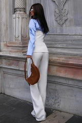 Saten Detaylı Büstiyer Pantolon Takım 10024