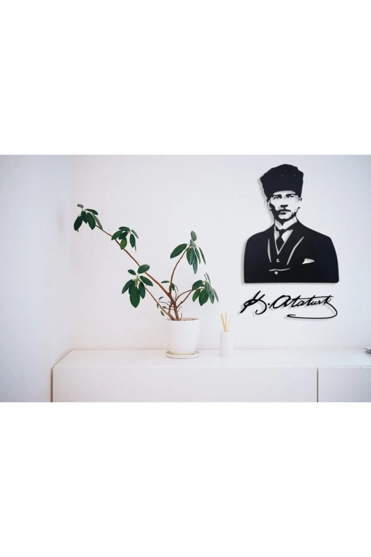 Wall Art Home Atatürk Portre Metal Tablo