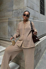 Moon Salaş Kroşe Pantolon Takım 9880