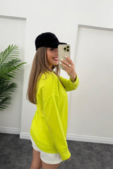 Kadın Uzun Kollu Bisiklet Yaka Sala Sweat