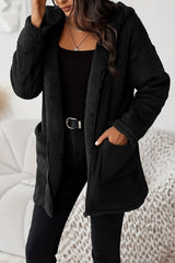 Kadın Uzun Kollu Kapşonlu önden Fermuarlı Cepli Welsoft Ceket