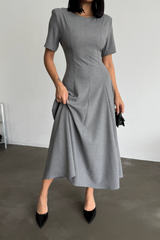 POLİVİSKON ELBİSE - Gri