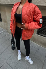 Alisa Oversize Kapitone Bomber Ceket 7058 -08