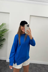 Kadın Uzun Kollu Bisiklet Yaka Sala Sweat