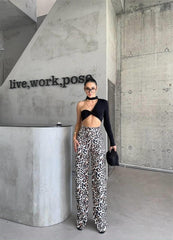 LEOPAR PALAZZO PANTOLON - Bej