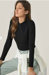 Kadın Uzun Kollu Bisiklet Yaka Süprem Bluz