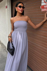 Göğsü Gipeli Straplez Elbise 2878