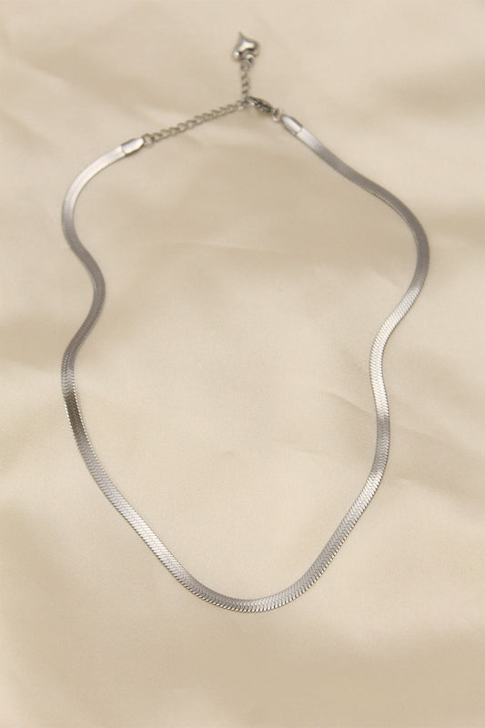 Çelik Silver Renk 45 Cm İtalyan Zincir Model Kadın Kolye
