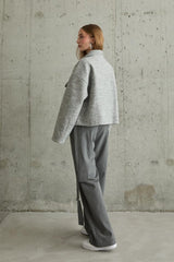 Siyah Önden Fermuarlı Pantolon