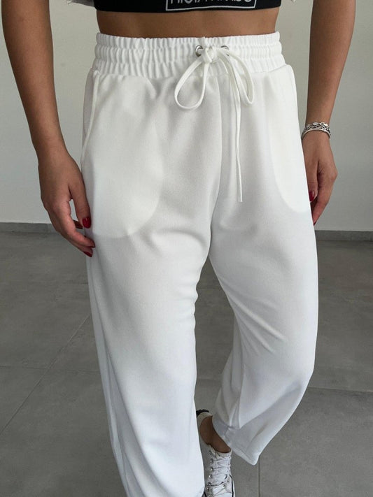 Kadın Dalgıç Krep Full Likralı Paçası Pens Detay Pantolon