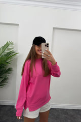 Kadın Uzun Kollu Bisiklet Yaka Sala Sweat