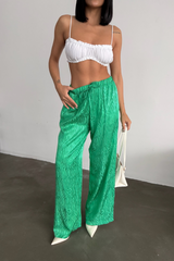 JAKAR SATEN PANTOLON - Mavi