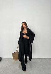 KRINKILL BÜSTİYER-PANTOLON-KİMONO TAKIM - Kahverengi