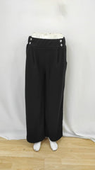 Kadın Beli Lastikli Düğmeli Ithal Krep Pantolon