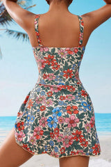 Çok Renkli Hibiskus Desenli U Yaka Mayo M-9025