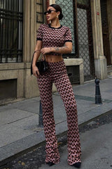 Brenda Desenli Crop Takım 9019-08