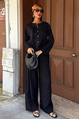 Önü İnce Kordon Detaylı Ve Double Paça Pantolonlu Takım 10180