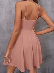 Kadın Ip Askılı Kruvaze Yakalı Kiloş Ithal Krep Elbise