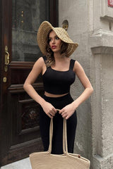 Merry Sırt Bağcıklı Crop Takım 9823