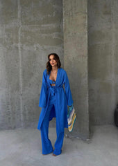 KRINKILL BÜSTİYER-PANTOLON-KİMONO TAKIM - Kahverengi