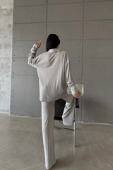 SİMLİ GÖMLEK - PANTOLON TAKIM - Bordo