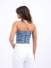 6878 KOT CROP-MAVİ
