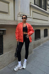 Alisa Oversize Kapitone Bomber Ceket 7058 -08