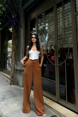 PALAZZO PANTOLON - Kahverengi