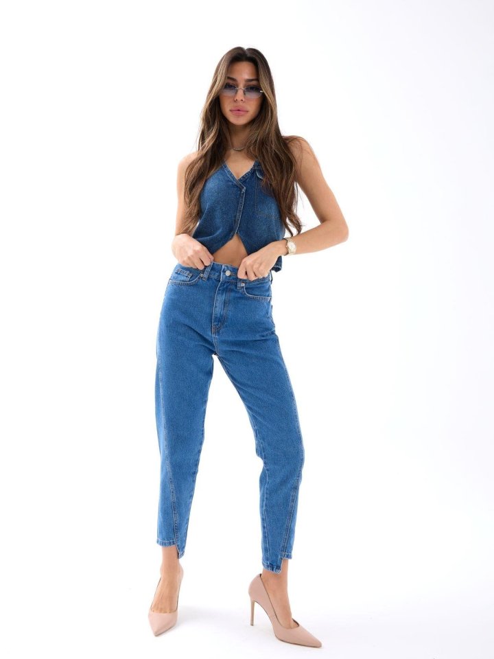 5682 KOT PANTOLON-KOYU MAVİ