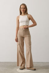 Kemerli Cargo Pantolon - İndigo
