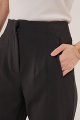 Çift Pens Detaylı Gri Pantolon