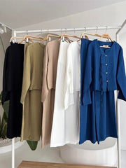 Önü İnce Kordon Detaylı Ve Double Paça Pantolonlu Takım 10180