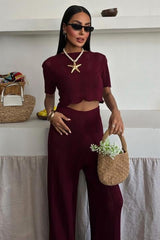 Triko Bluz Pantolon İkili Takım 10084-025