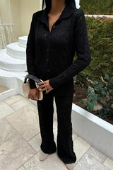 Odette Ajurlu Triko Pantolon Takım 9934