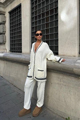 Lunadel Triko Hırka Pantolon Takım 9974