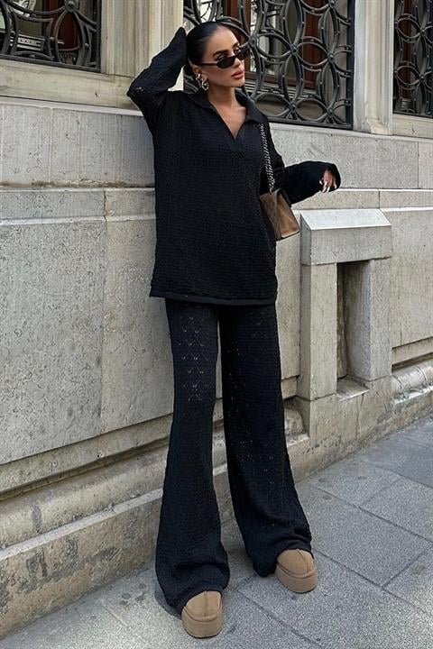 Nolan Regular Ajurlu Pantolon Takım 9885