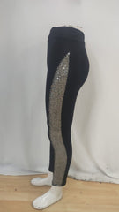 Kadın Yüksek Bel Yarı şerit Pul Payetli Dalgıç Tayt