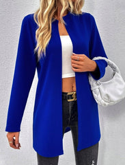 Kadın Uzun Kollu önü Açık Uzun Modal Ceket