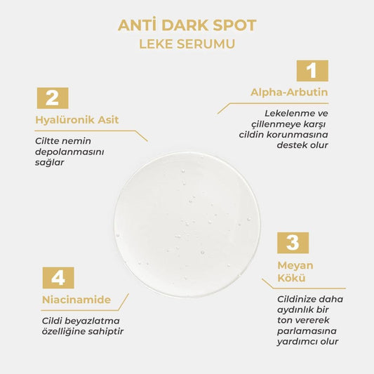Sinoz Koyu Leke Karşıtı Arbutin Cilt Serumu Niacinamide 5% + Alpha Arbutin 2% 30 ML