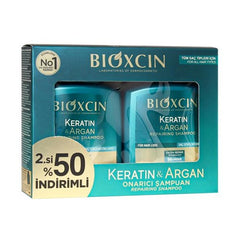 Bioxcin Keratin Ve Argan Onarıcı Şampuan 300 Ml 2 Li Avantaj Paket